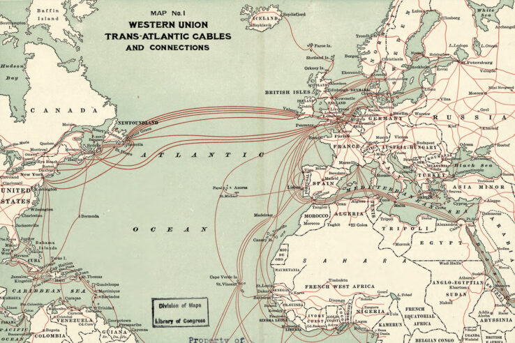 Transatlantic Cables map