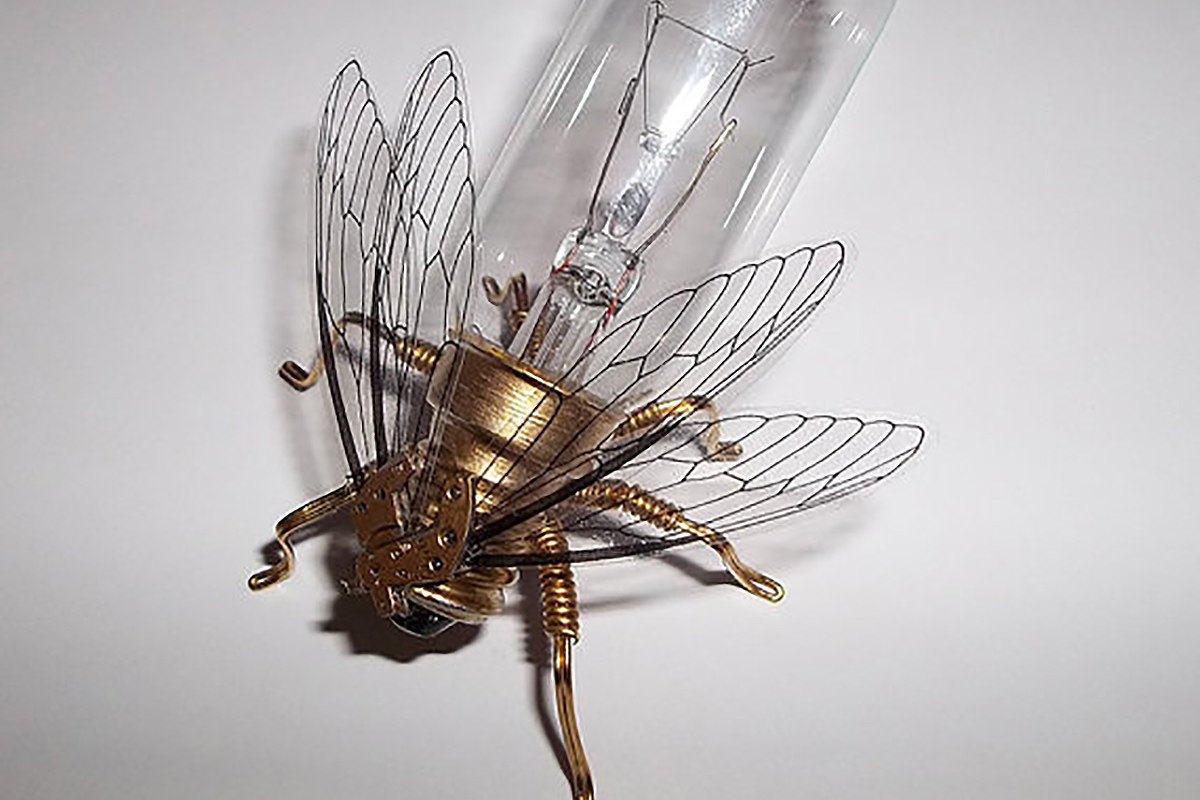 Large Fly Lightbulb Brooch