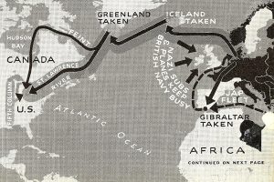 German invasion of America map