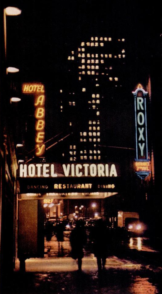 Hotel Victoria New York at night 1946