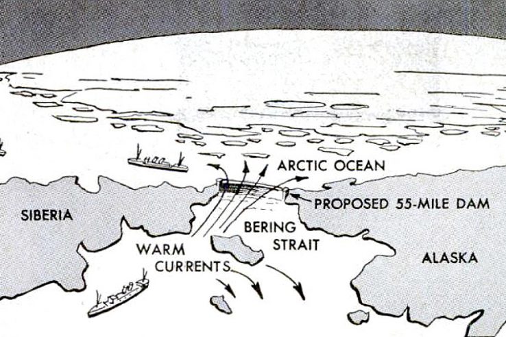 Soviet Arctic dam map