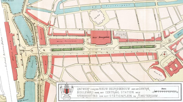 Amsterdam Damrak Boulevard map