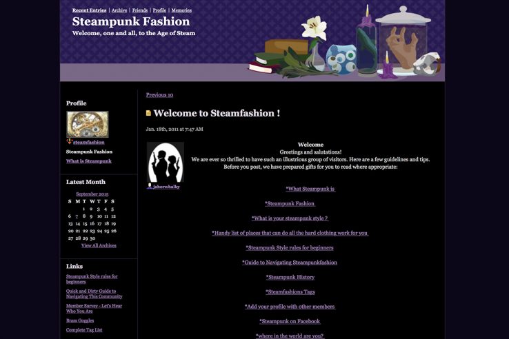Steamfashion website