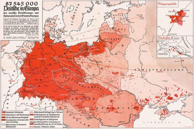 1938 Germans Europe map