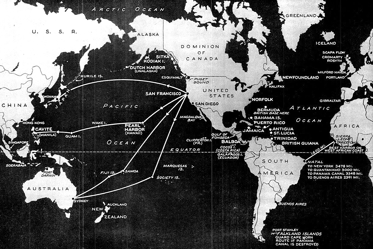 1940 world map