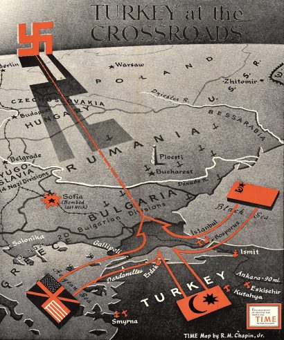 1943 Turkey map
