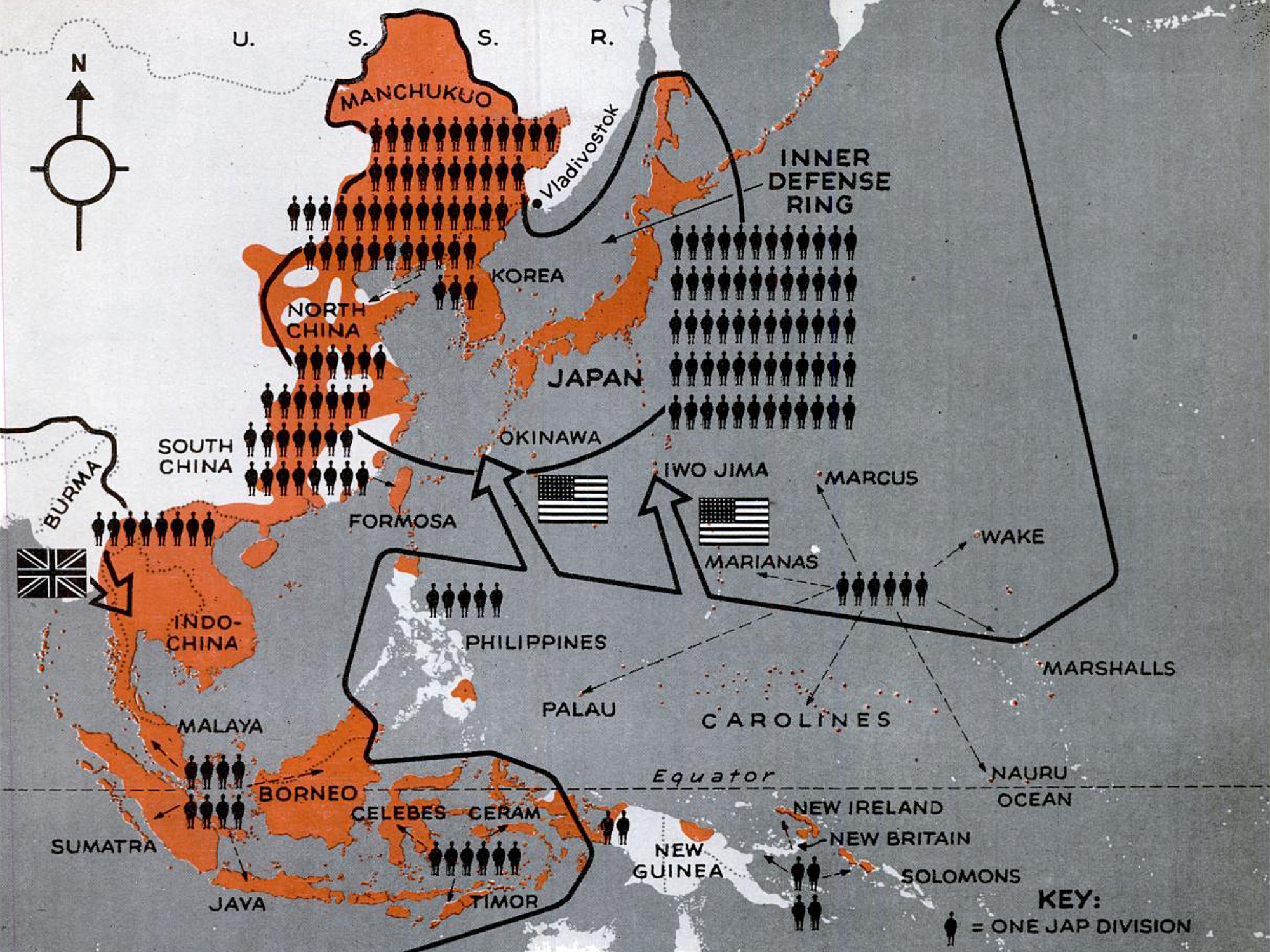 1944 Pacific War map