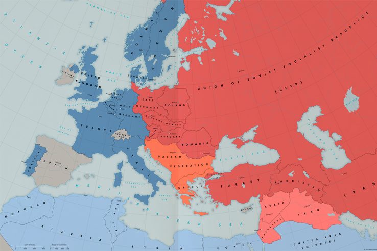 Alternate Cold War map