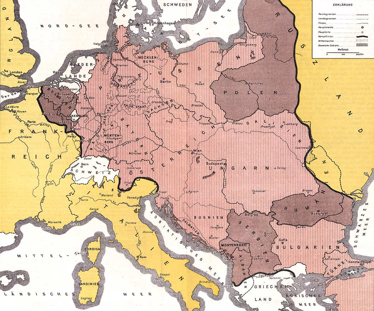 German Empire 1916 map