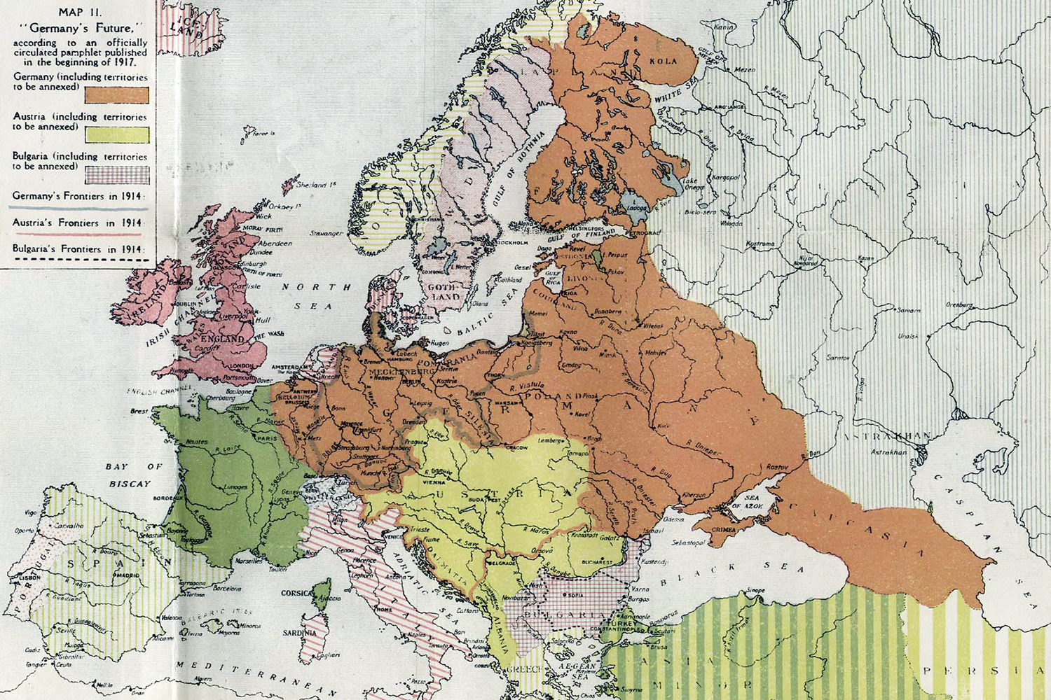 Germany's Future 1917 map