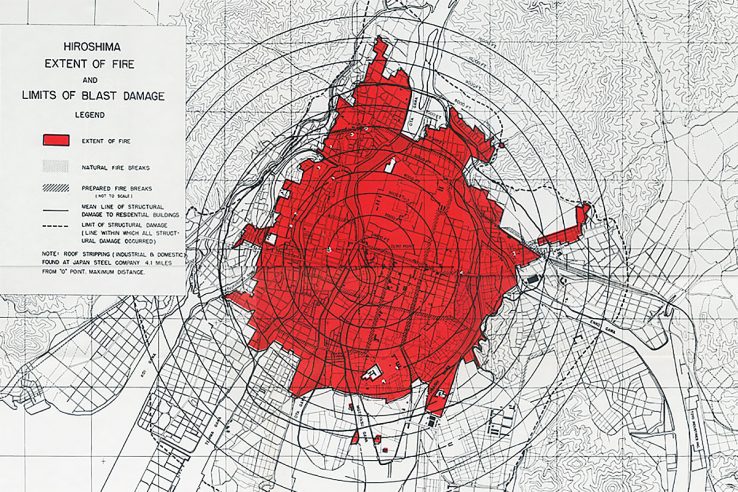 Hiroshima atomic bombing map
