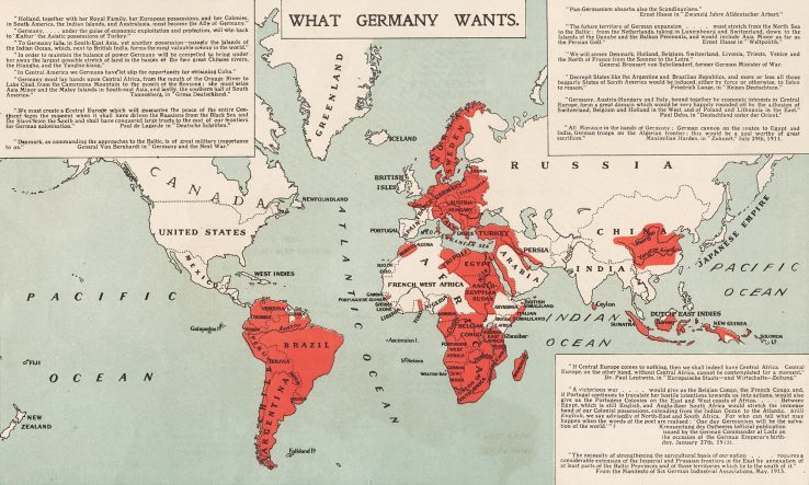 What Germany Wants 1917 map