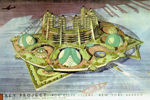 New York Ellis Island design by Frank Lloyd Wright