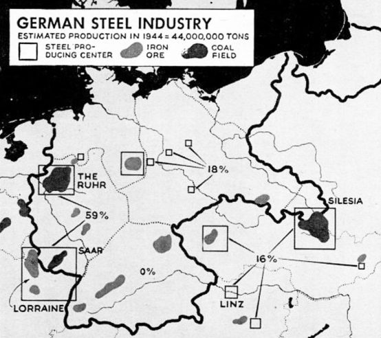Germany steel industry map