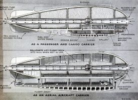 Flying aircraft carrier cutaway