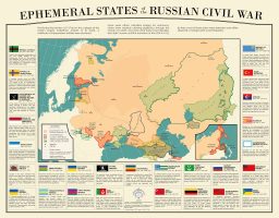 Ephemeral States of the Russian Civil War map