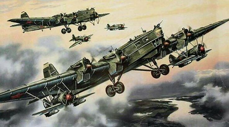 Tupolev TB-3 bomber artwork