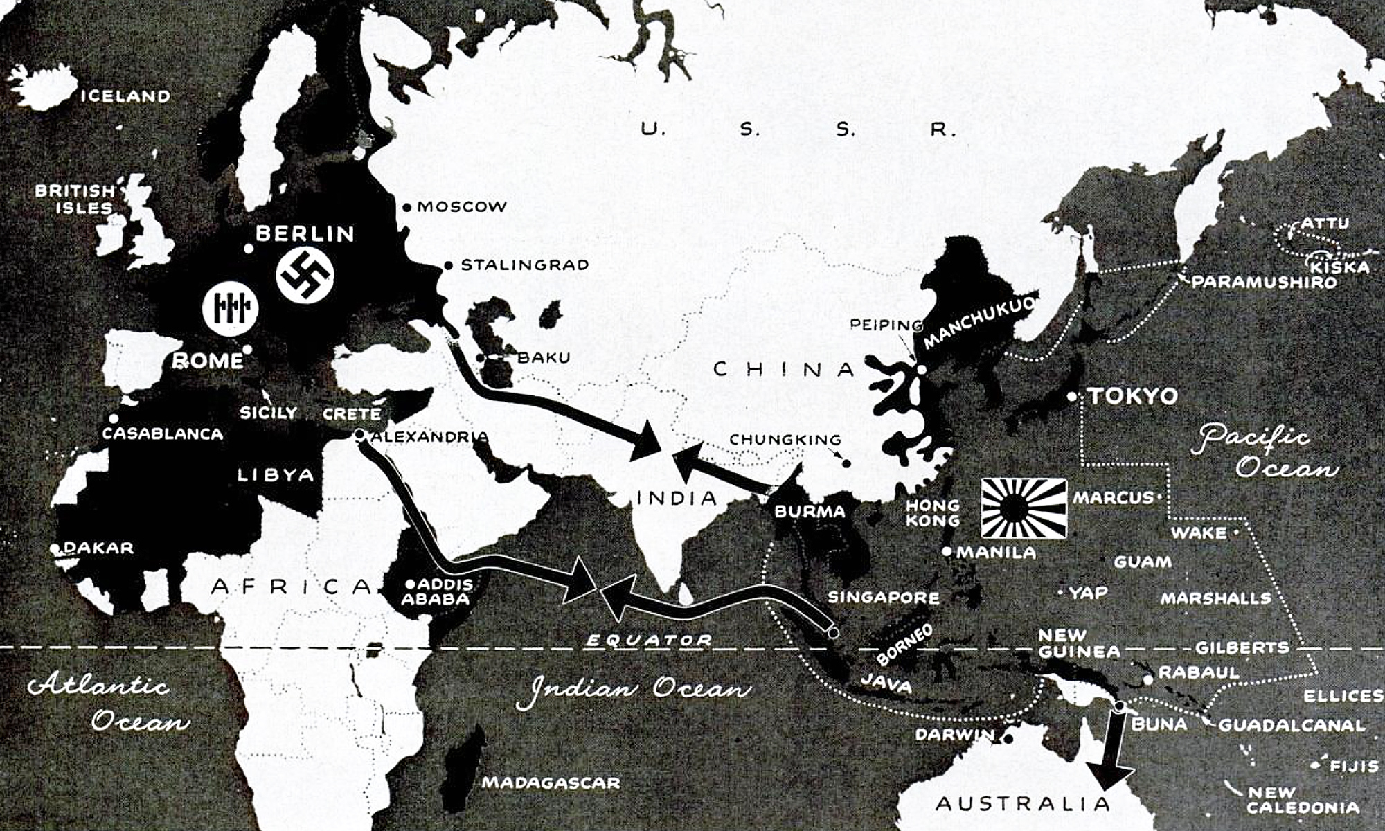 1941 world map