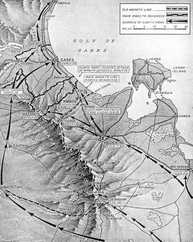 1943 Tunisia map