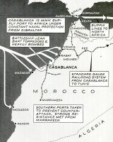 Allied invasion Morocco map