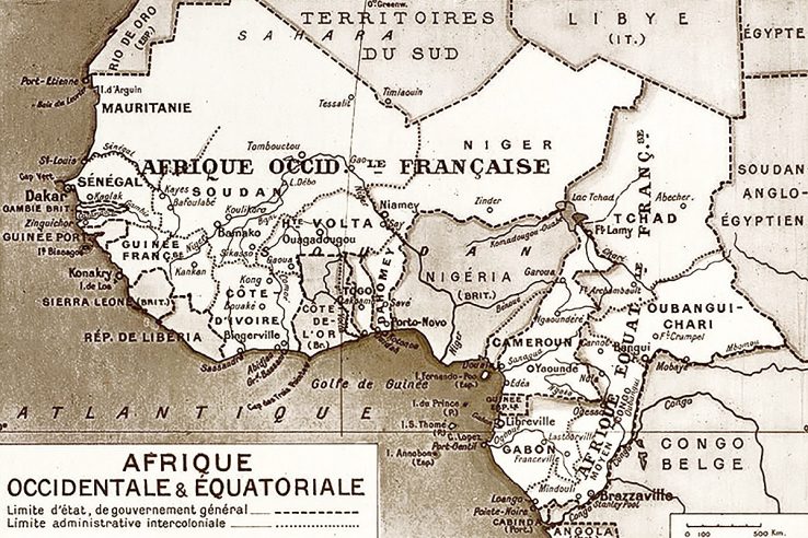 French West Africa map