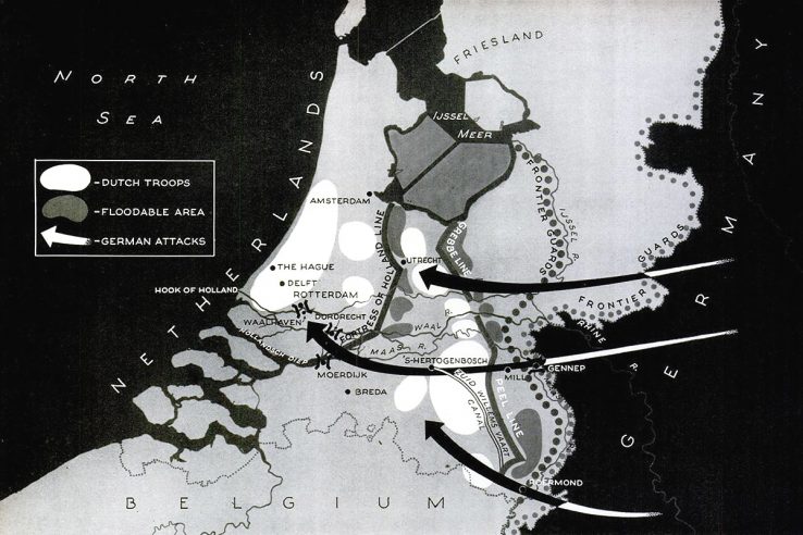 German invasion Netherlands map