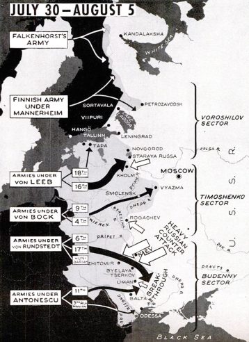 German invasion Soviet Union map
