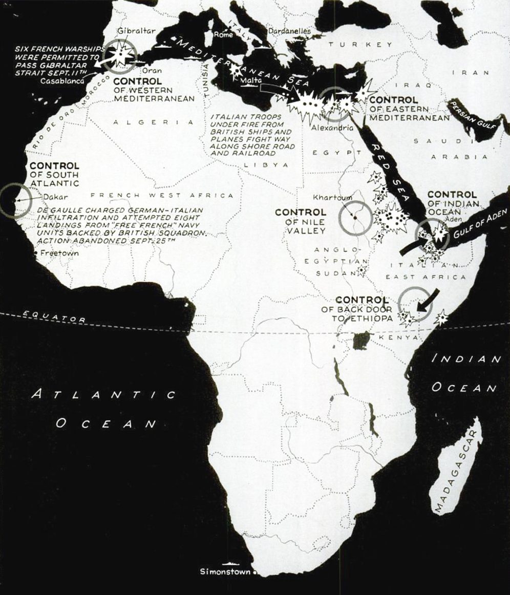 Second World War Africa map – Never Was