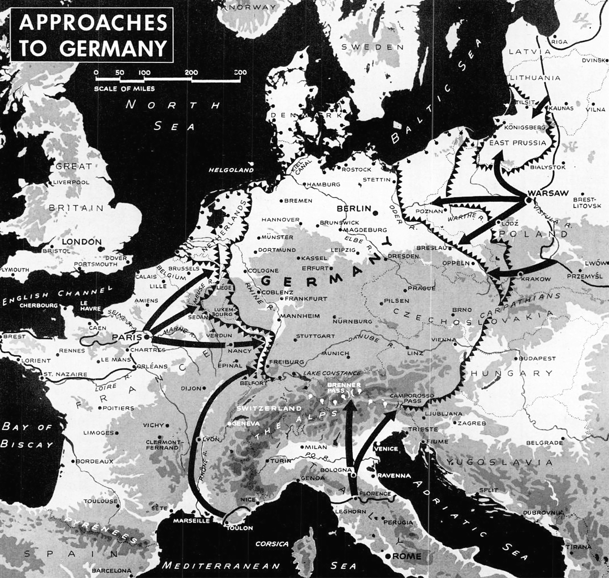 1944 Europe map