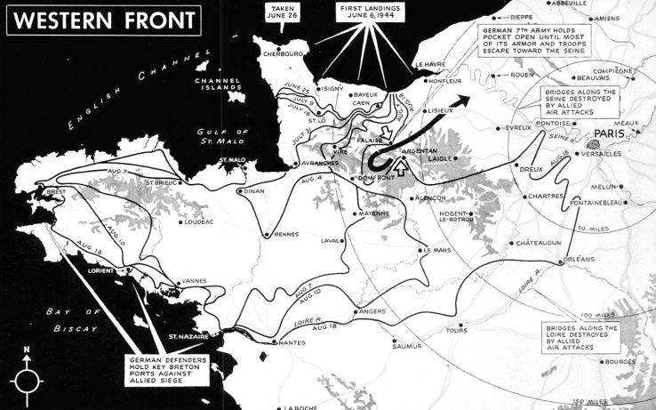 1944 Western Front map