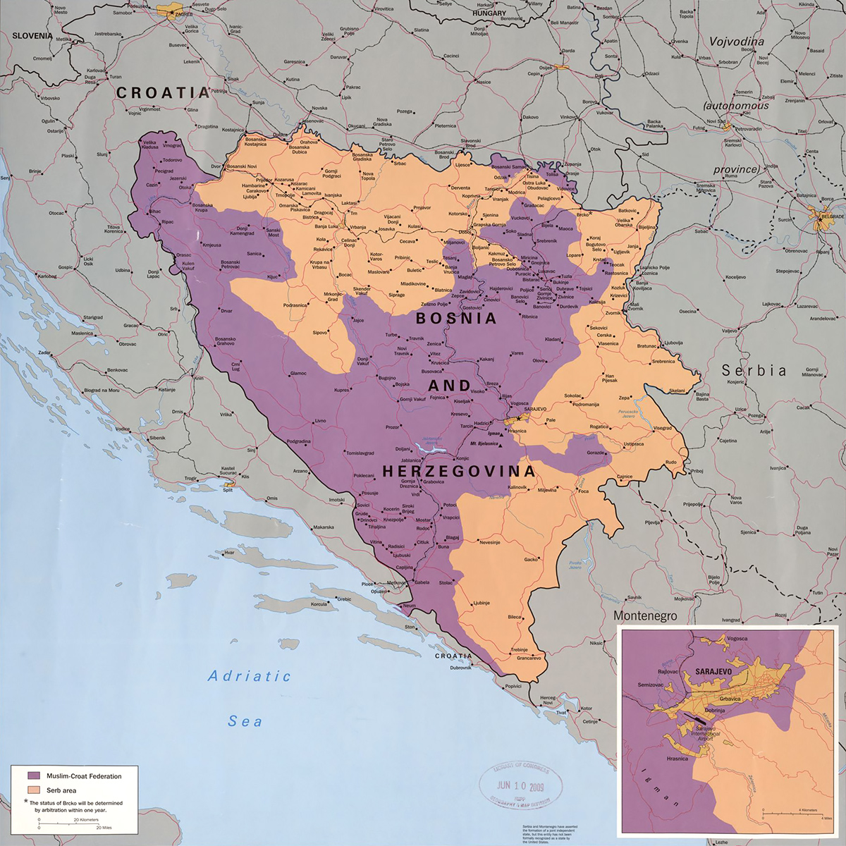 Bosnia and Herzegovina map – Never Was