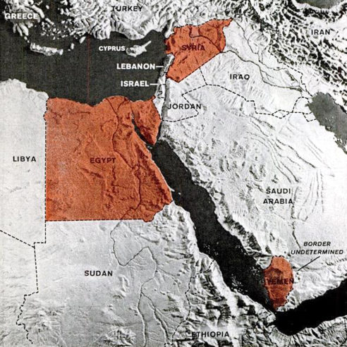 United Arab Republic map