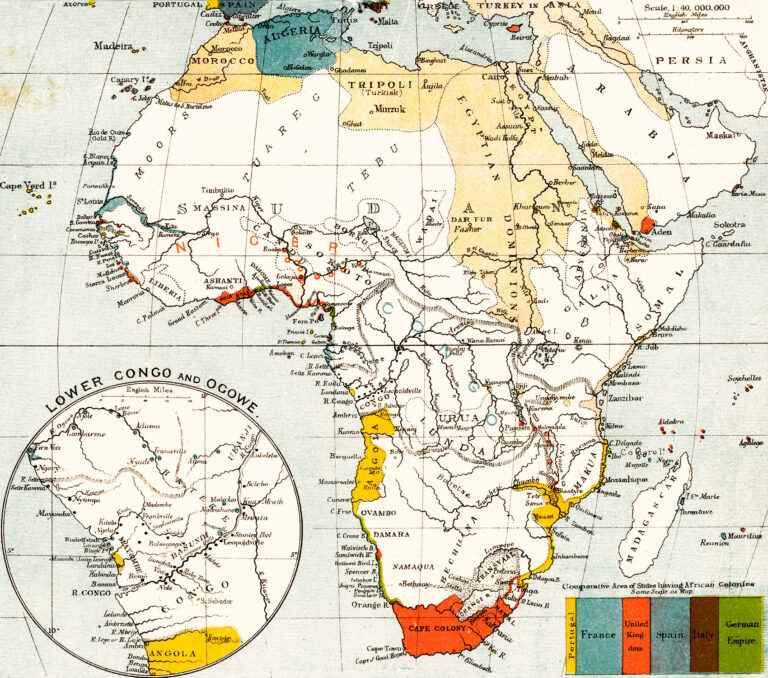 1884 Africa map – Never Was