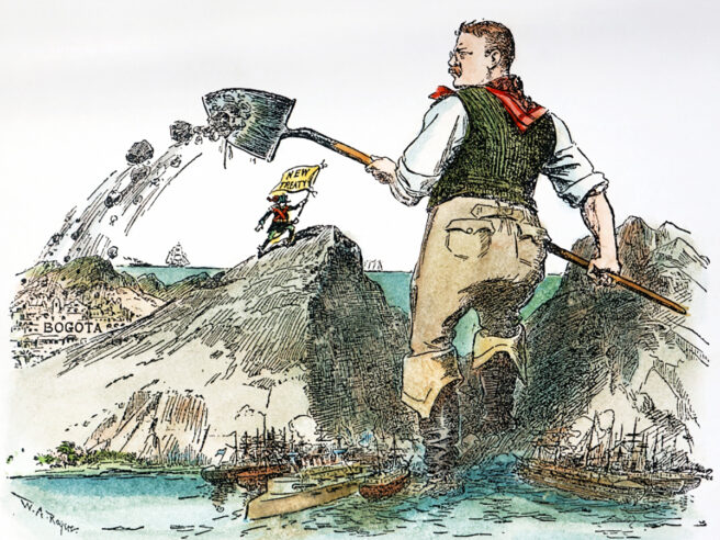 Theodore Roosevelt Panama Canal cartoon