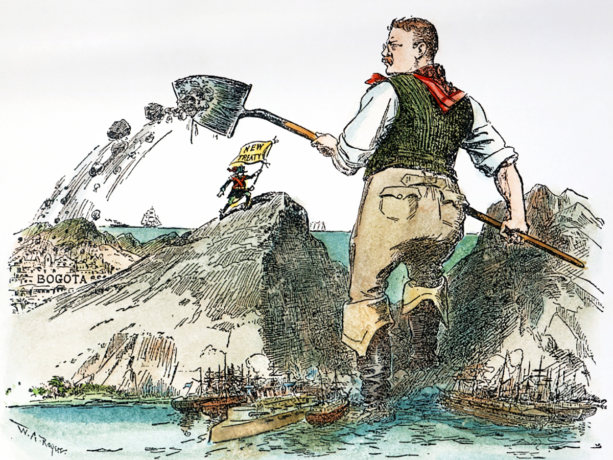 Theodore Roosevelt Panama Canal cartoon – Never Was