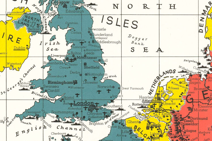 England Netherlands map