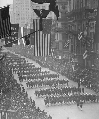 American soldiers parade New York