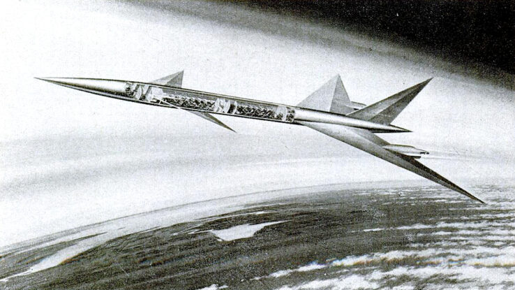 Supersonic jet illustration