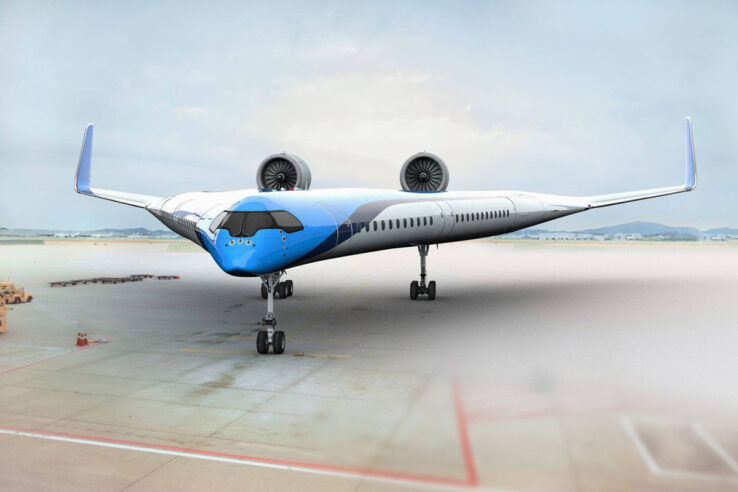 Flying-V flying wing concept art