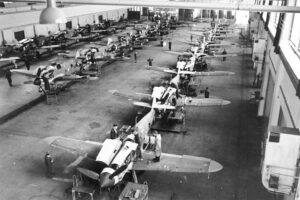 German Messerschmitt Bf 109 aircraft assembly