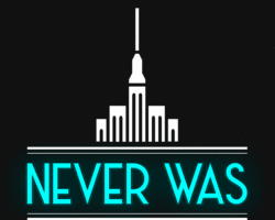 Never Was neon logo