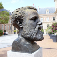 Jules Verne bust Amiens France