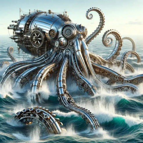 Steampunk octopus