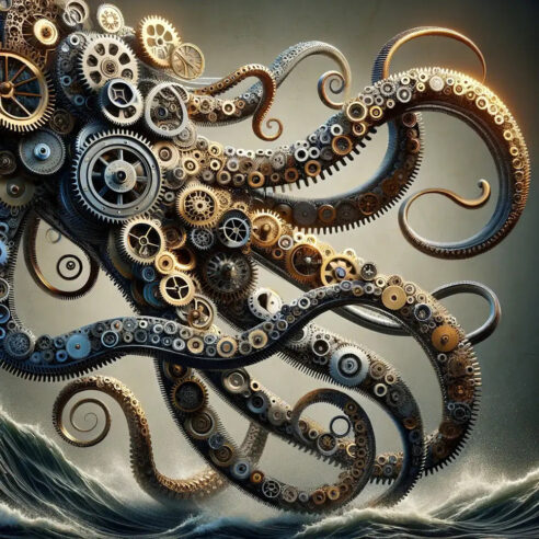 Steampunk octopus